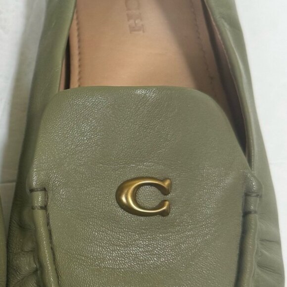Coach Ronnie Loafer C Logo Leather Driving Shoes Slip On Minimalist Comfort Flat - Picture 5 of 16